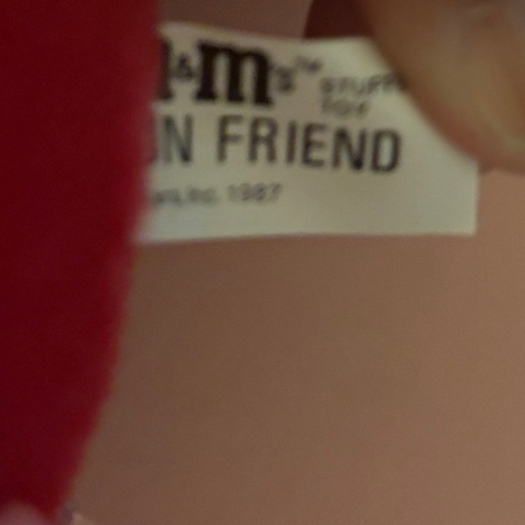 Red M&M Plushie Toy Interactive Arms & Legs 1987 Official Mars Inc Collectible - Picture 7 of 8